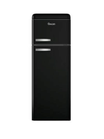 Swan Sr11010B 55Cm Retro Top Mount Fridge Freezer - Black